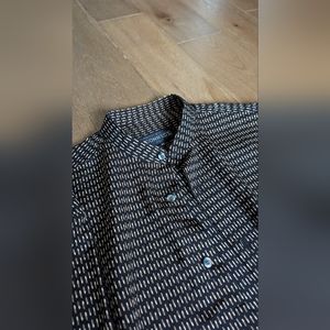 Print black and bronze tone shirt